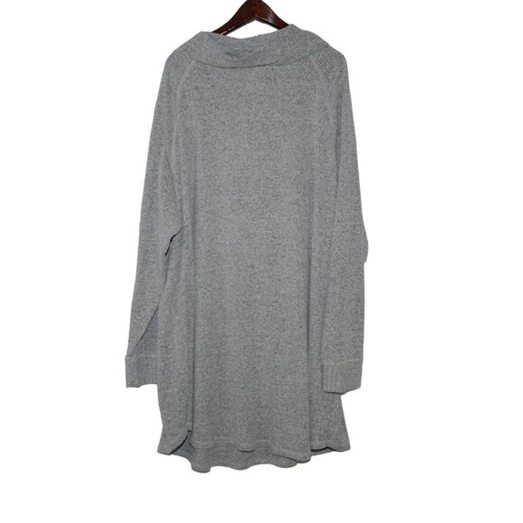 TORRID Super Soft Plush Light Gray Cowl Neck Tunic Sweatshirt, Size 4X - Picture 7 of 7